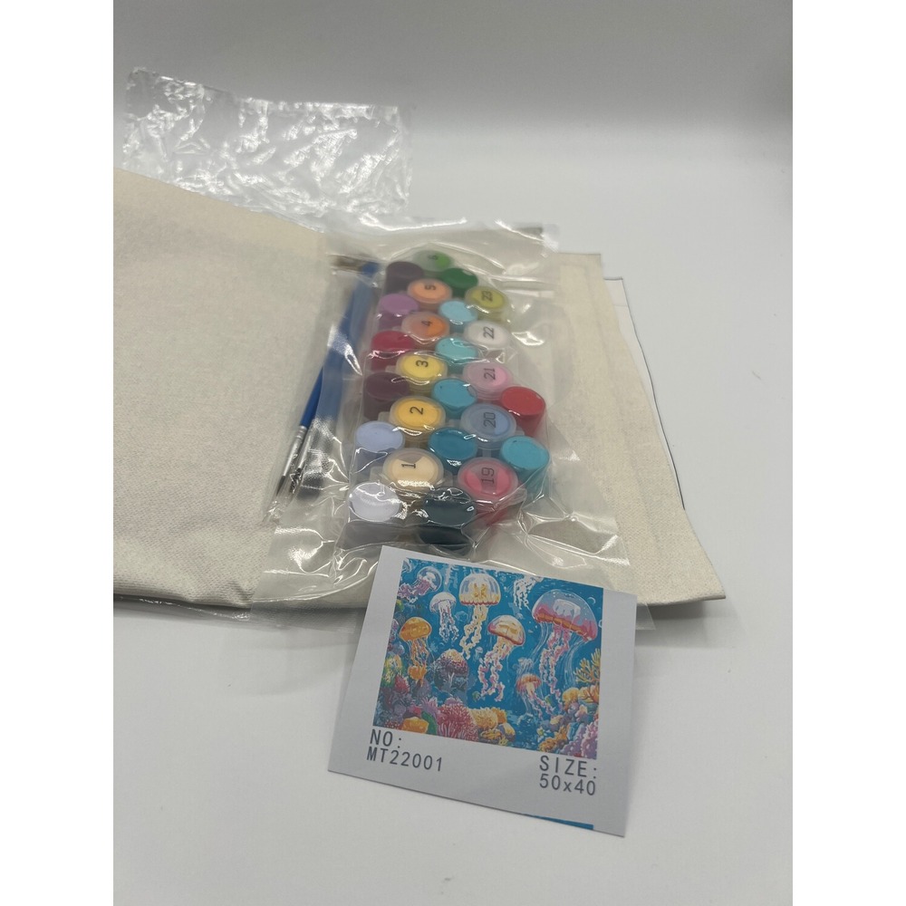 CraftCraze Paint by Numbers Kit Adults Jellyfish Underwater Art 50x40 MT22001